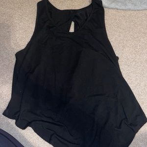 Womens Black Tank with Open Back